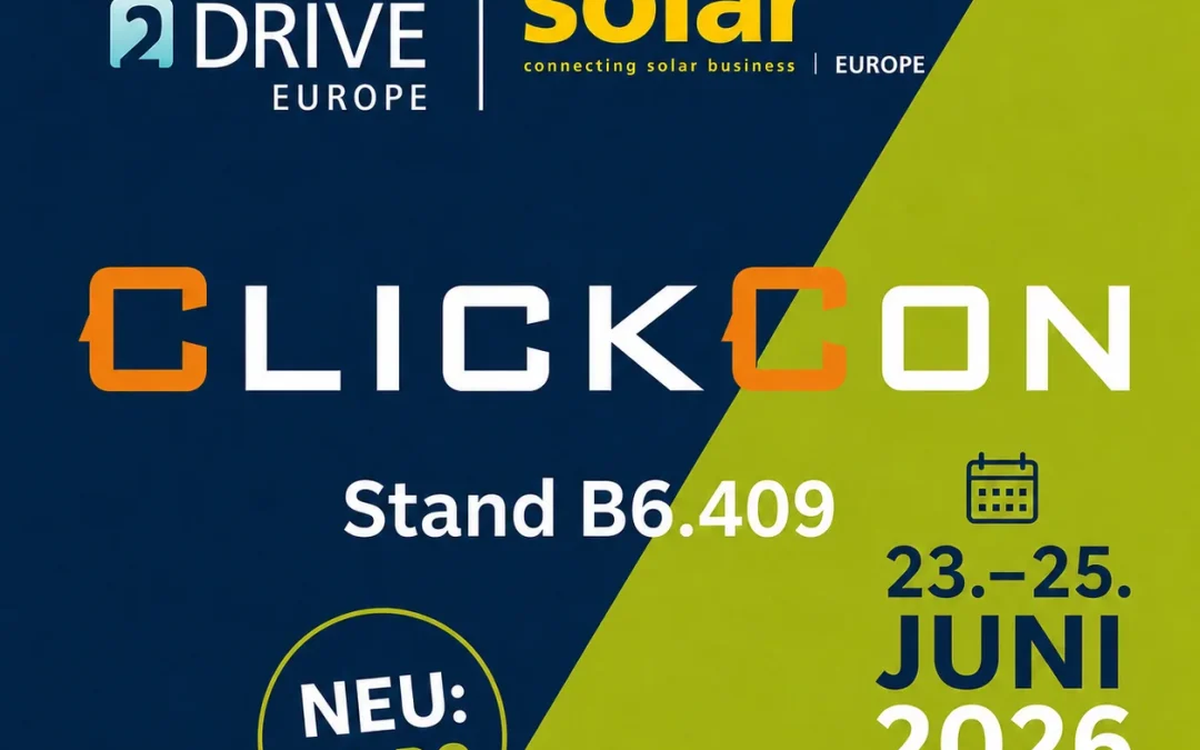 ClickCon auf der Intersolar 2026: Zwei Neuheiten und bewährte Montagesysteme